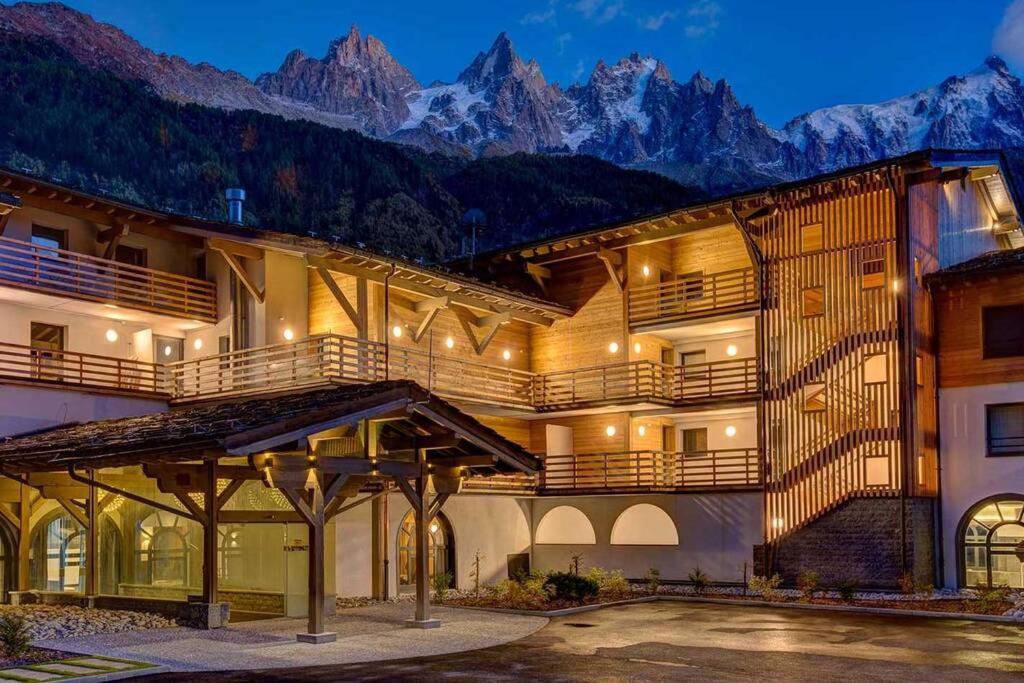 Chic Appart 6 Pers Dans Residence Luxueuse "La Cordee" Wellness Gym Piscine Ouvert Et Teletravail Chamonix Exteriér fotografie